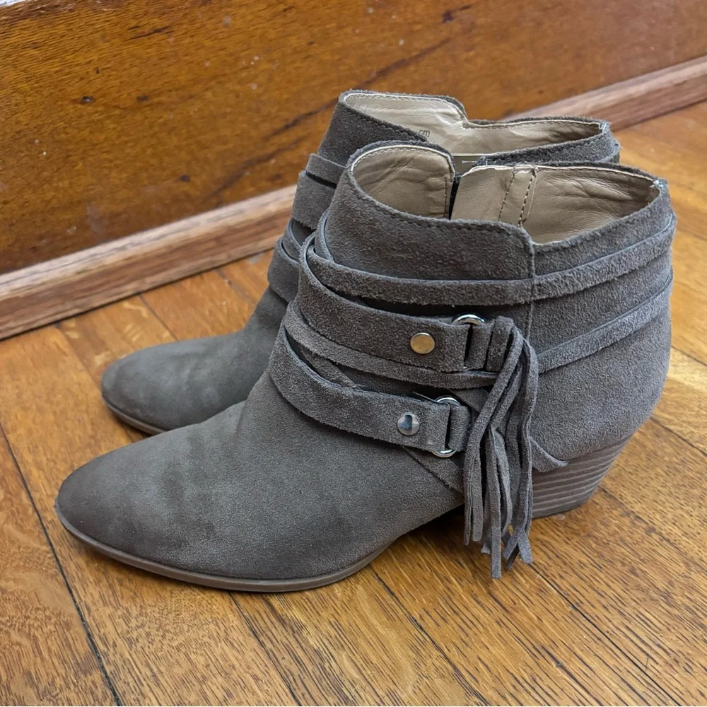 Franco Sarto Suede Ankle Booties